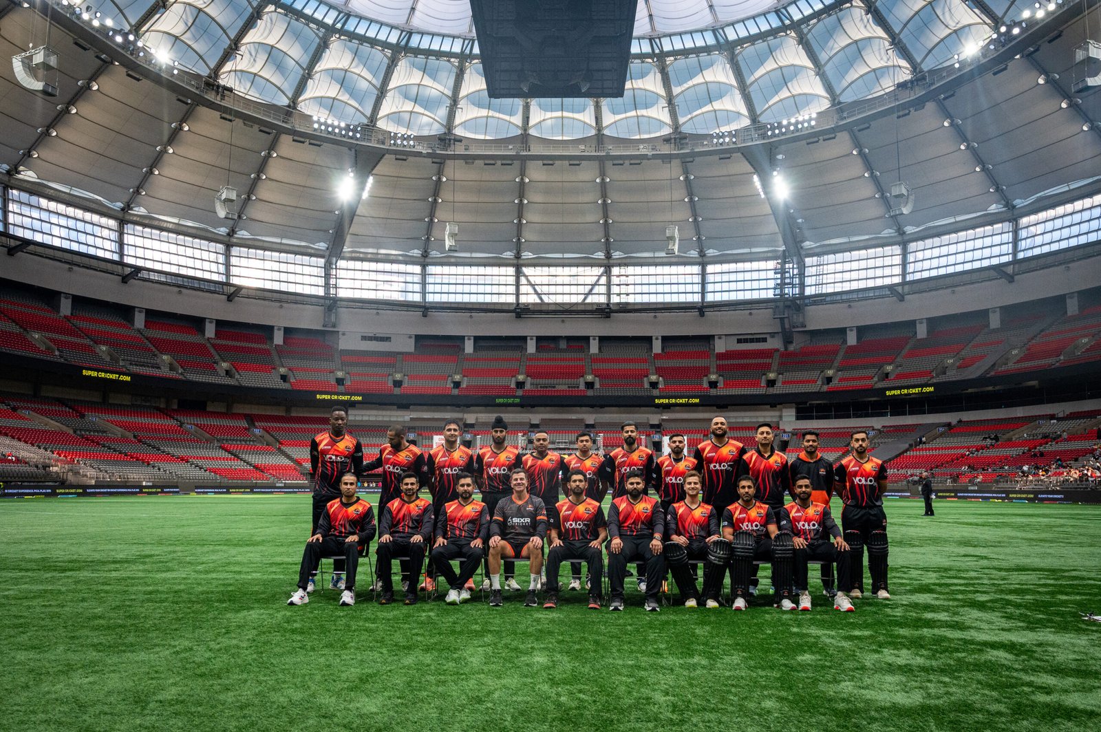 Team Mississauga Masters during second semi-final of the Canada Super 60 played between Mississauga Masters Vs Brampton Blitz at the BC place stadium in Vancouver, BC Canada on 13th of October 2025.
Photo : Pal PILLAI/CS60/FS Media PRO